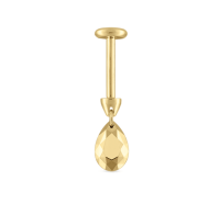 Maria Tash 5,5 mm Faceted Gold Pear Threaded Charm Earring