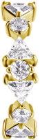 Gold beschichteter Segmentclicker Cocr mit Premium Zirkonia Steinen