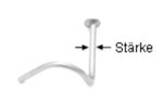Ein Nostril-Piercing wird gemessen, die Stärke beschreibt die Dicke des Stabs